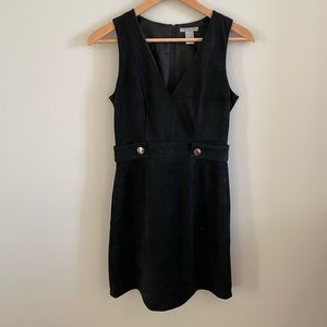 H&M Vegan Suede sleeveless V-neck dress, size 4
